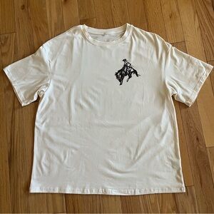 Men's Western Cowboy T-Shirt, And They Call the Thing Rodeo, Apricot, XL